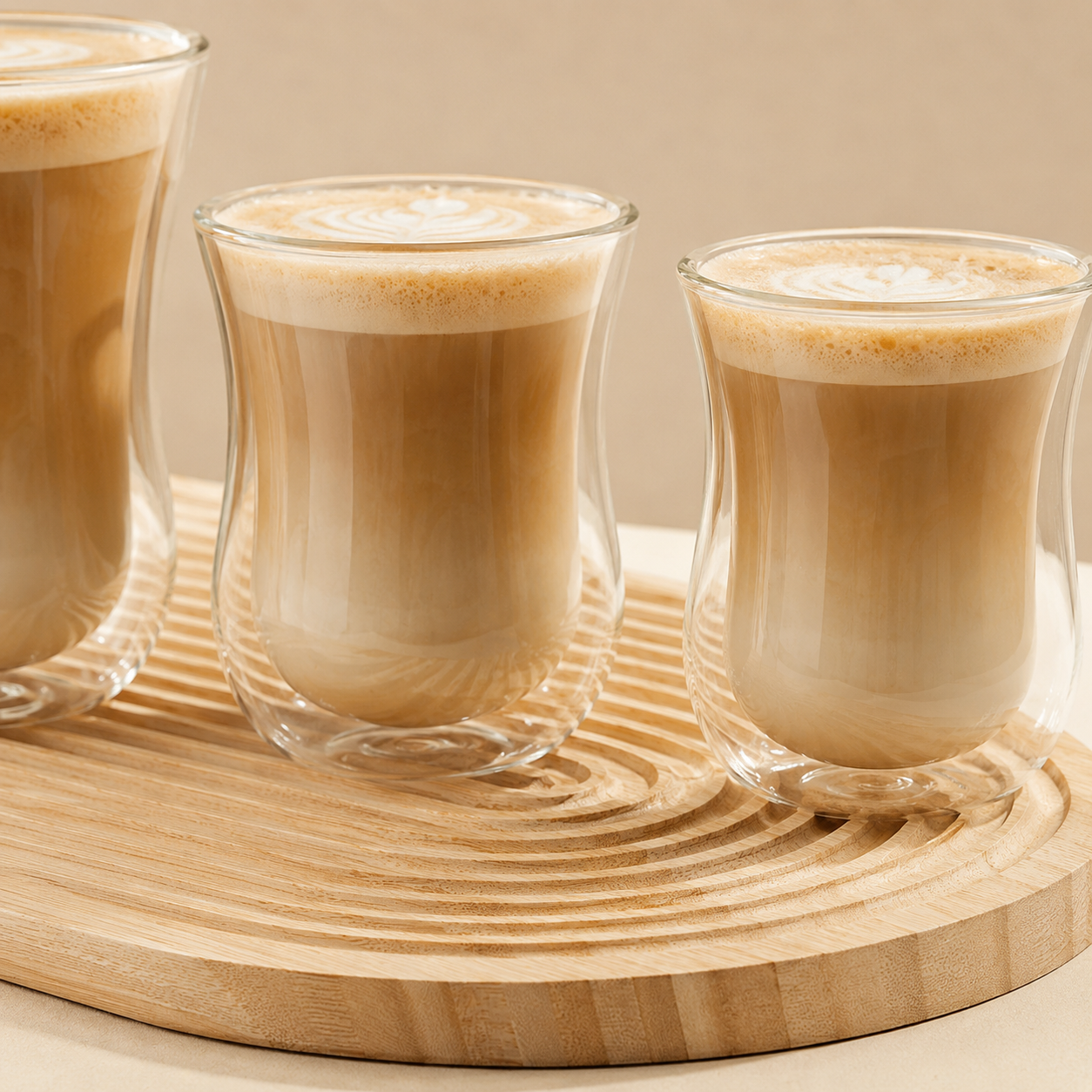 Transparent Double Wall Coffee Glass  (90/200/260/330ml) Foryuni