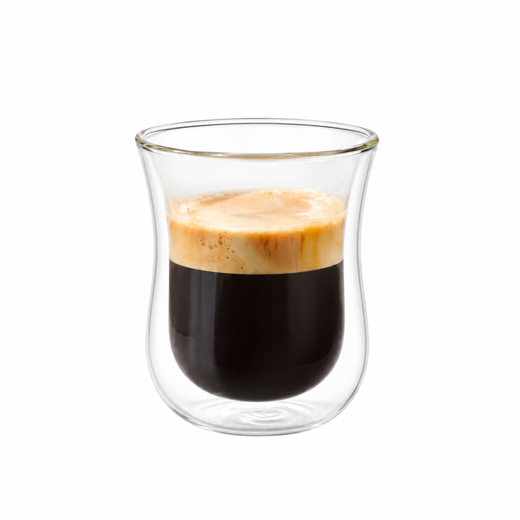 Transparent Double Wall Coffee Glass  (90/200/260/330ml) Foryuni