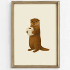 Animal Bathroom Wall Art Print — Funny Poster, Unframed