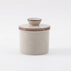 French Butter Crock – Speckled Stoneware Keeper in a nice white studio