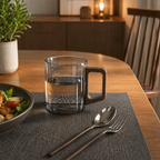 Heat Resistant Glass Mug with Walnut Handle 6