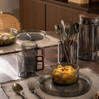 Heat Resistant Glass Mug with Walnut Handle 2