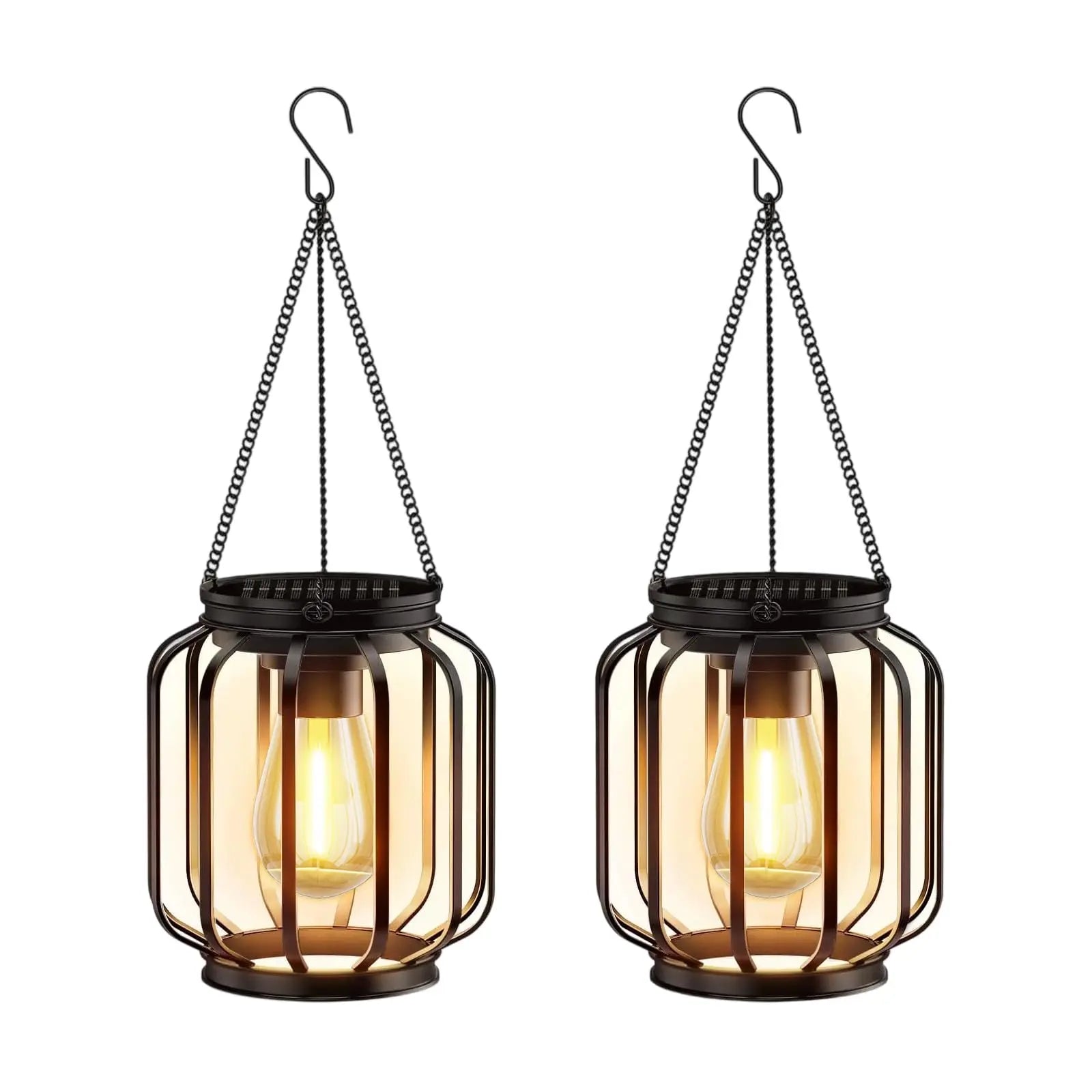 Hanging Solar Lanterns -  Metal Frame