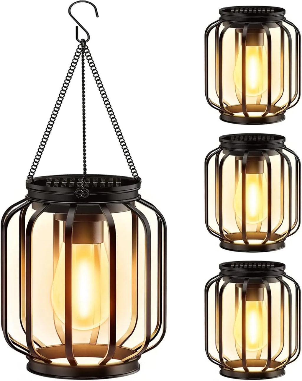 Hanging Solar Lanterns -  Metal Frame