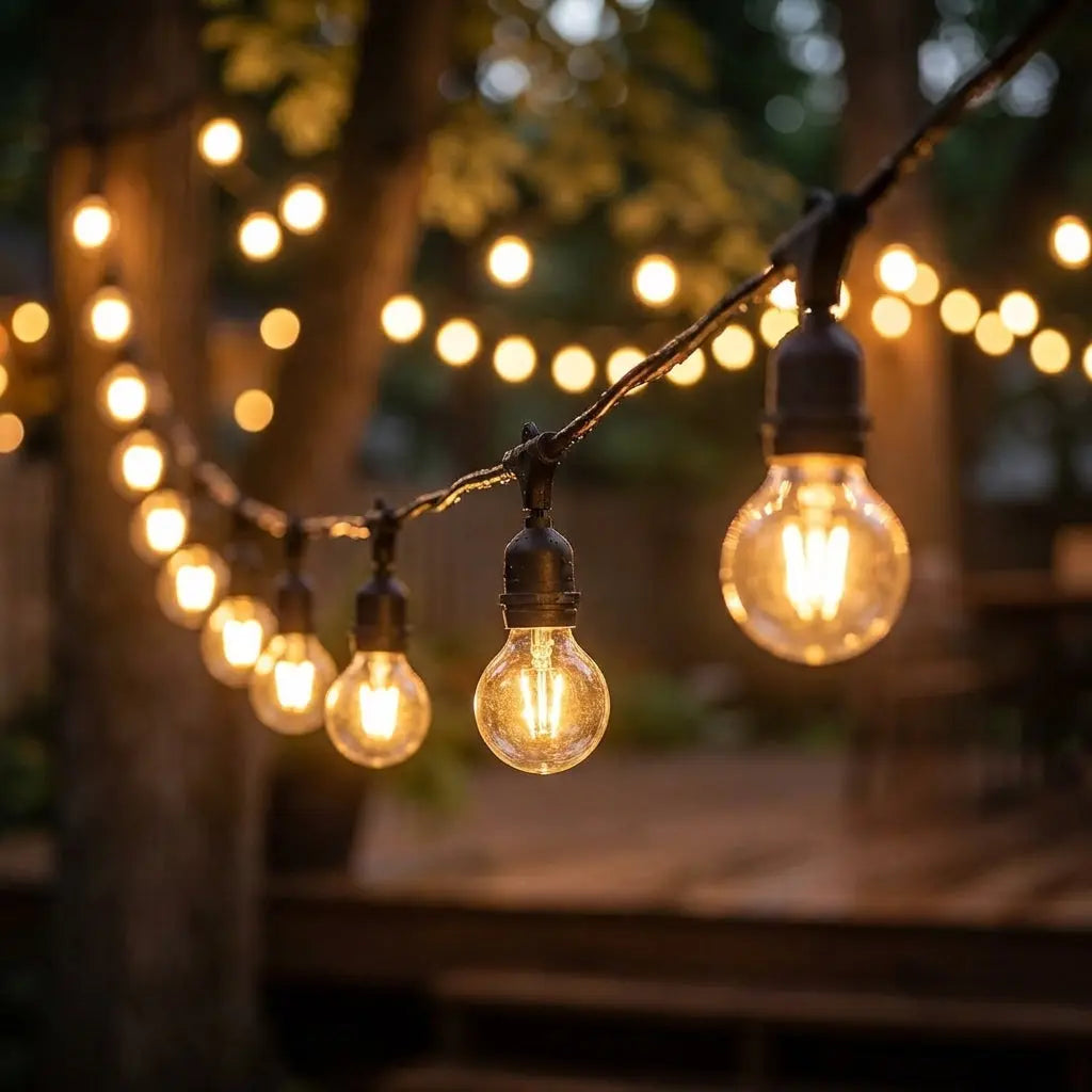 Solar String Lights - Waterproof Shatterproof Globe Bulbs | Outdoor Light Foryuni