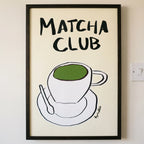 Matcha Club Fun Wall Art Print — Unframed