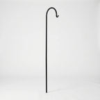 Black shepherd's hook on a white background