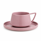 Minimalist Ceramic Coffee Cup & Saucer Set_1