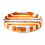 Hand Painted Striped Ceramic Plate
