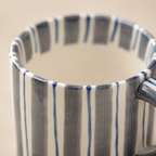 Hand Painted Striped Ceramic Mug