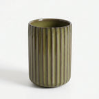 Tall Handleless Ribbed Mugs – Set of 4
