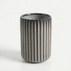 Tall Handleless Ribbed Mugs – Set of 4