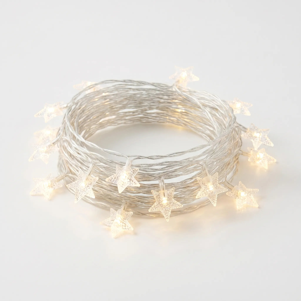 Warm White Star String Lights -  