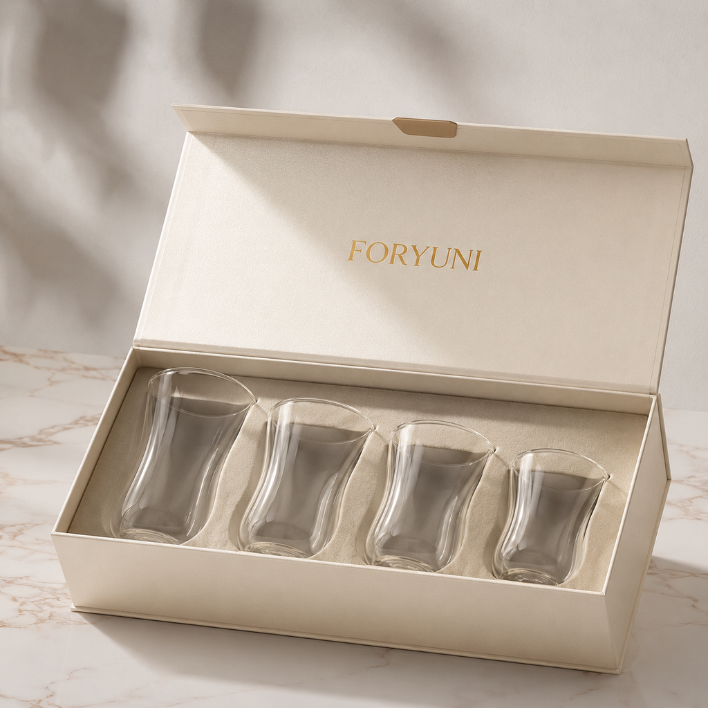 Transparent Double Wall Coffee Glass  (90/200/260/330ml) Foryuni