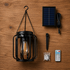 Hanging Solar Lanterns -  Metal Frame with Top Hook Foryuni