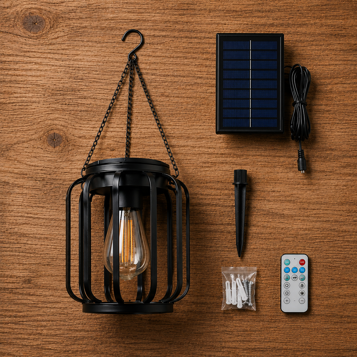 Hanging Solar Lanterns -  Metal Frame with Top Hook Foryuni