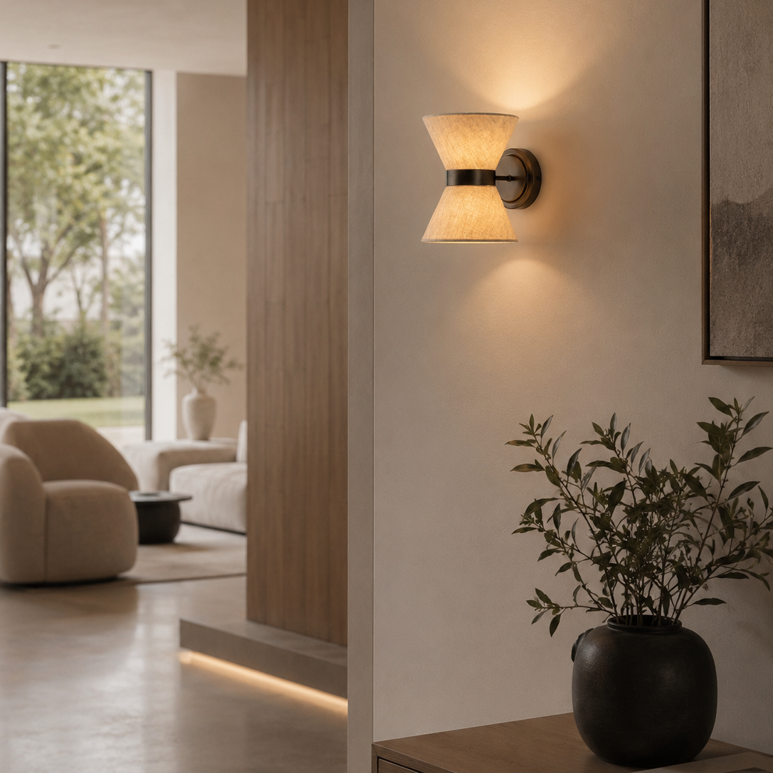 Textured Fabric Wall Light Textured Fabric Wall Light Foryuni