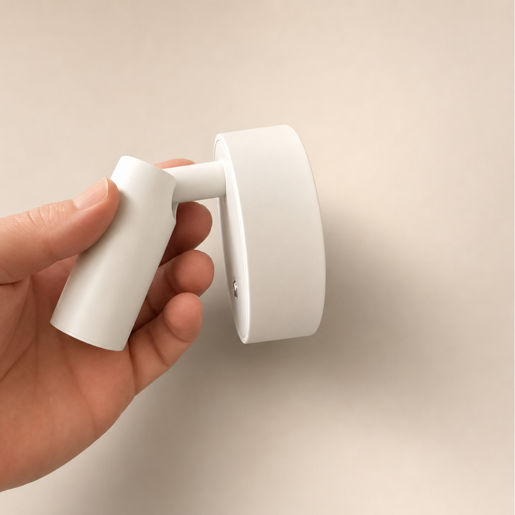 Wireless Magnetic Wall Spotlight – Rechargeable No-Drill Bedside Reading Light, Set of 2 Foryuni