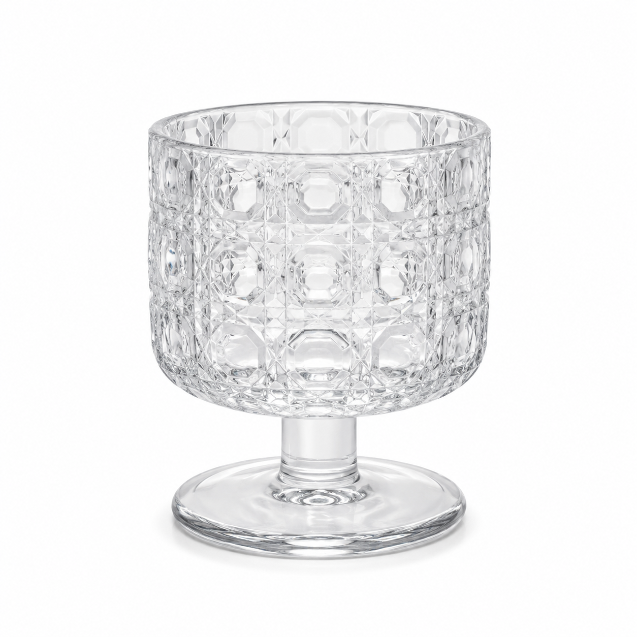 Retro Pressed Glass Tumbler — Design A8 Foryuni