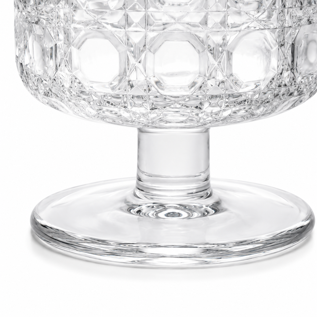 Retro Pressed Glass Tumbler — Design A8 Foryuni