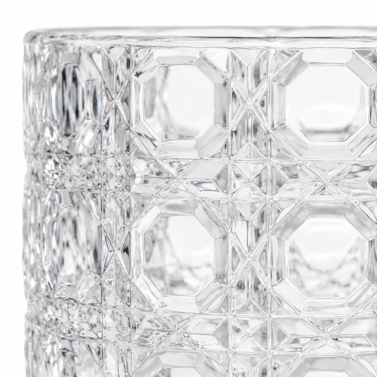 Retro Pressed Glass Tumbler — Design A8 Foryuni