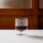 Retro Pressed Glass Tumbler — Design A8 Foryuni