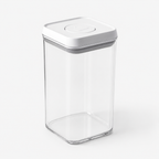 Transparent Stackable Storage Containers with Push-Down Lid – Clear Airtight Kitchen Organizer for Pantry & Fridge Foryuni
