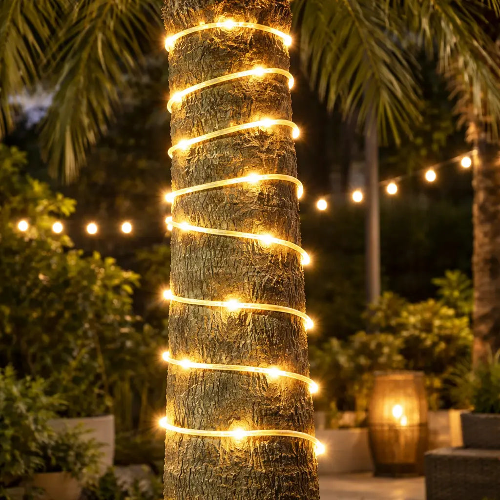 Solar Powered Rope Light Strip | Outdoor Waterproof String Lights for Backyard Foryuni
